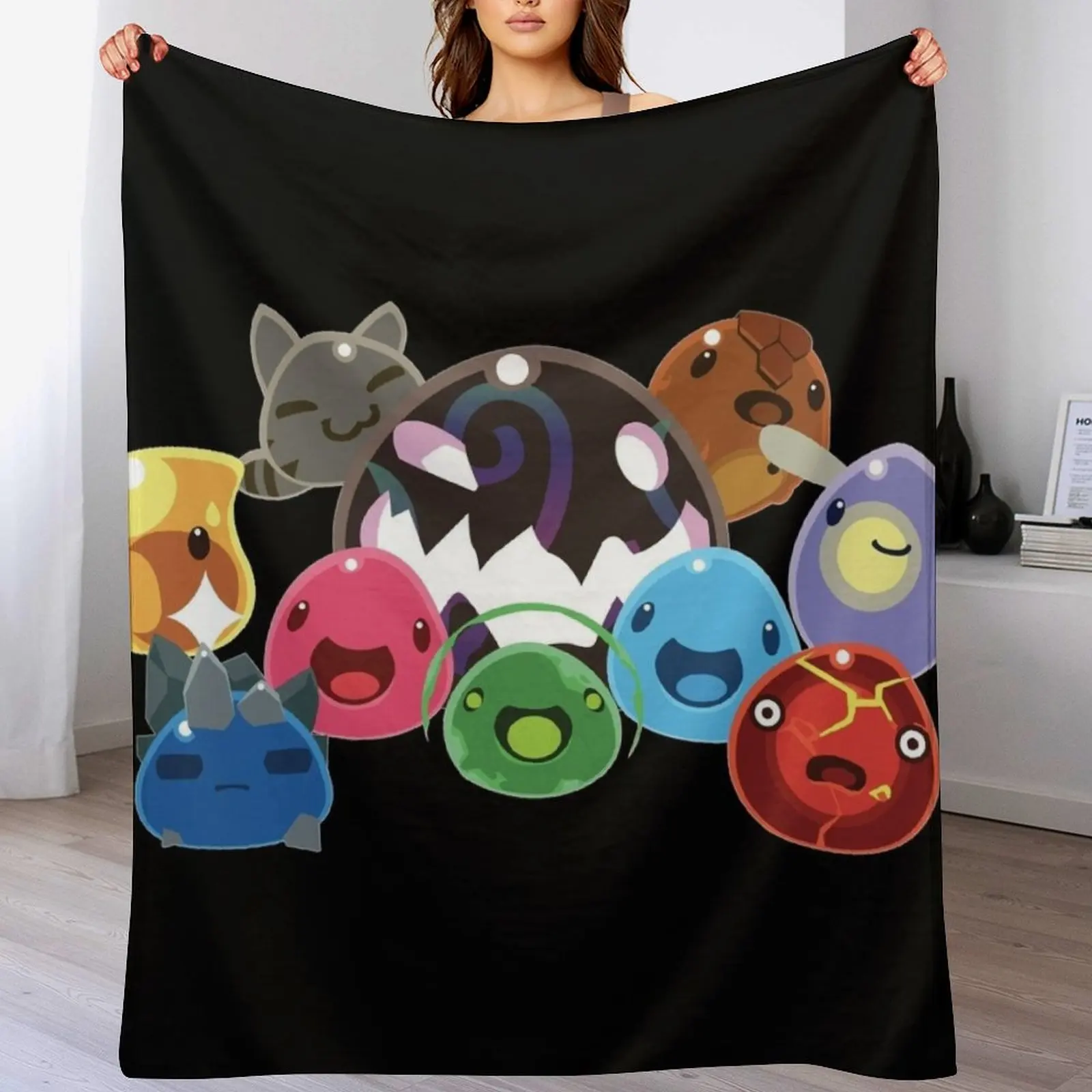 Slime Rancher Slimes Throw Blanket Retros Sofa Throw Blankets