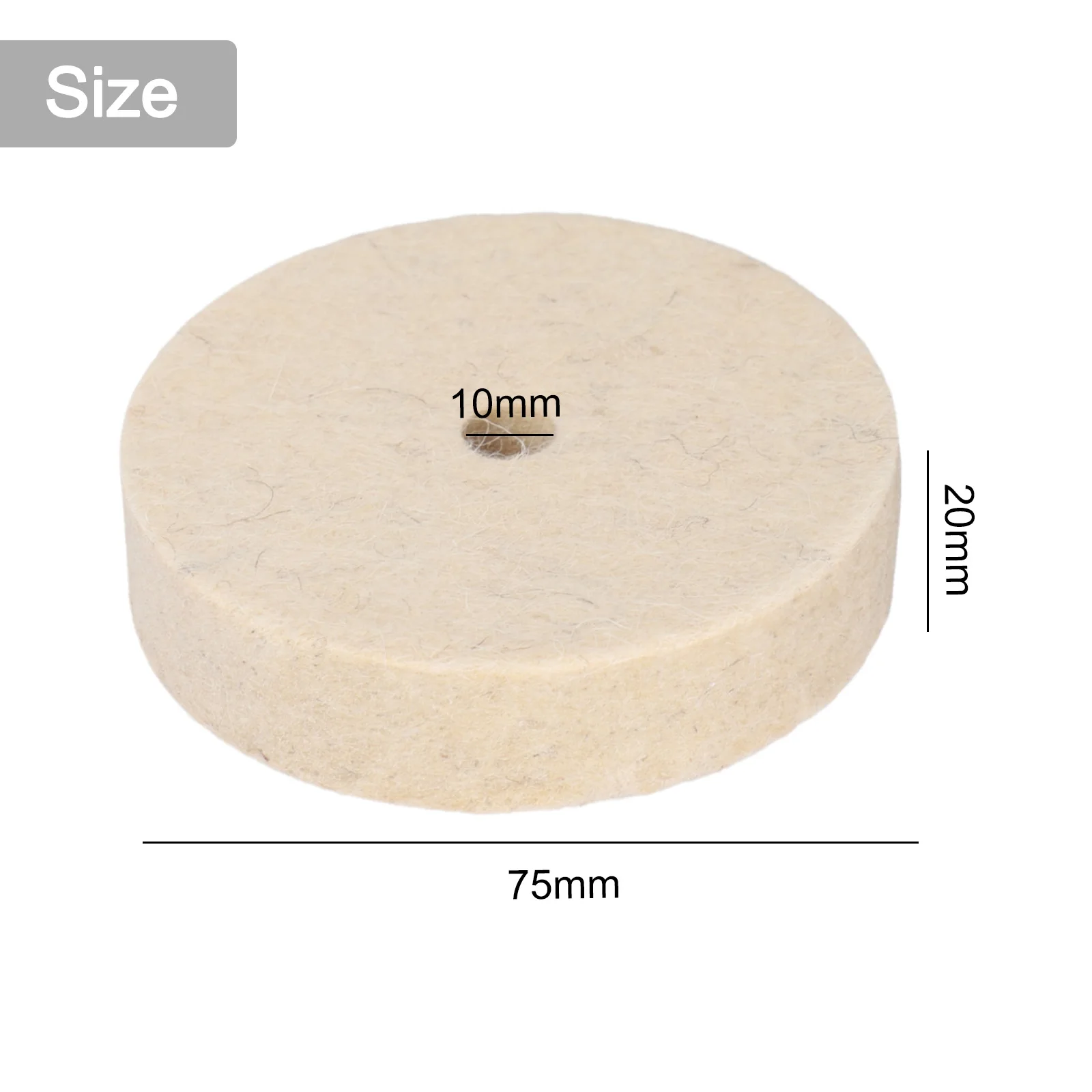 

Useful Accessories Wool buffing wheel Grinding Kit Maintenance Pad Workshop 75mm Buffing Detailing Disc Finishing