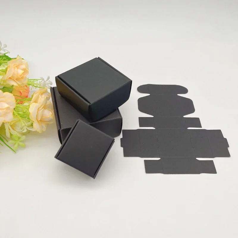 

Gift Box Packaging, Black Paper Boxes for Gifts, Candy, Wedding Sweets, Wholesale, 50Pcs