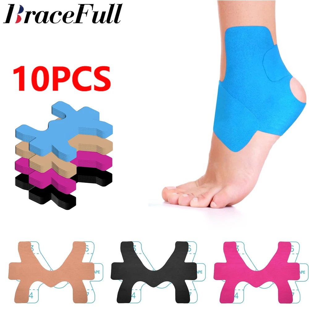 

Precut Kinesiology Ankle Tape,10 Pcs,Pain Relief,Prevent Ankle Sprain,Provide Support for Ankle Ligament,Elastic Athletic Tape
