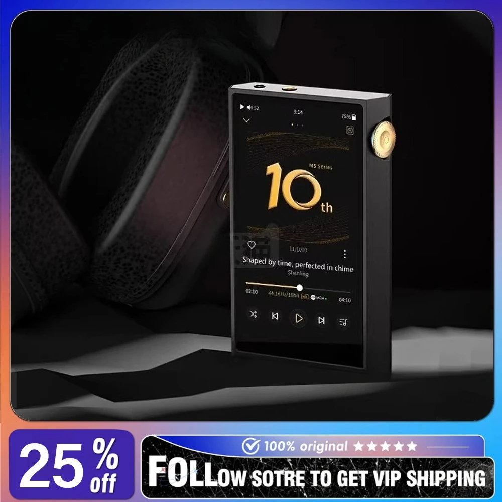 

MP3-плеер Shanling M5Ultra, 10-я юбилейная версия, с ЦАП AK4191EQ+AK4499EX, 768 кГц/32 бит, DSD512, выход 3.5/4.4 мм