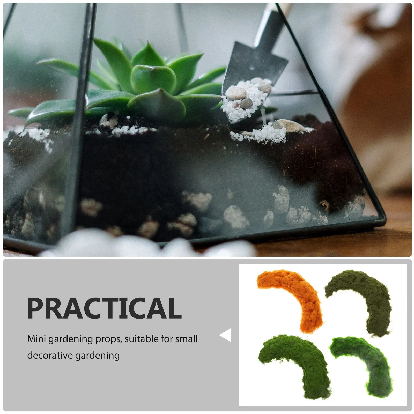 4 Pcs Grass L scaping Wall Decor Lawn High Quality Nylon Long Life Glossy Decor Plants L scaping Wall Garden Moss Green