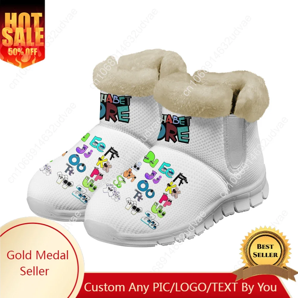 

Alphabet Lore Snow Boots Mens Womens Teenager Shoes Keep Warm High Quality Casual Lightweight Couple Sports Custom Sneakers