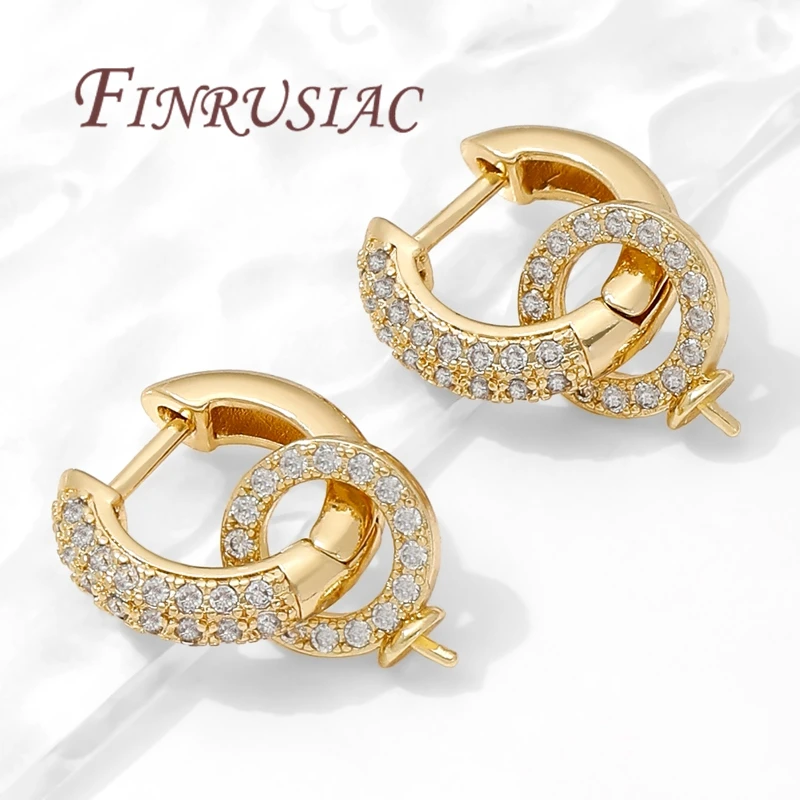 18K Gold Plated Earrings Hooks with Pearl Pendant Mounting Accessories,Fasteners For Earrings,Hypoallergenic Ear Wires - view 6