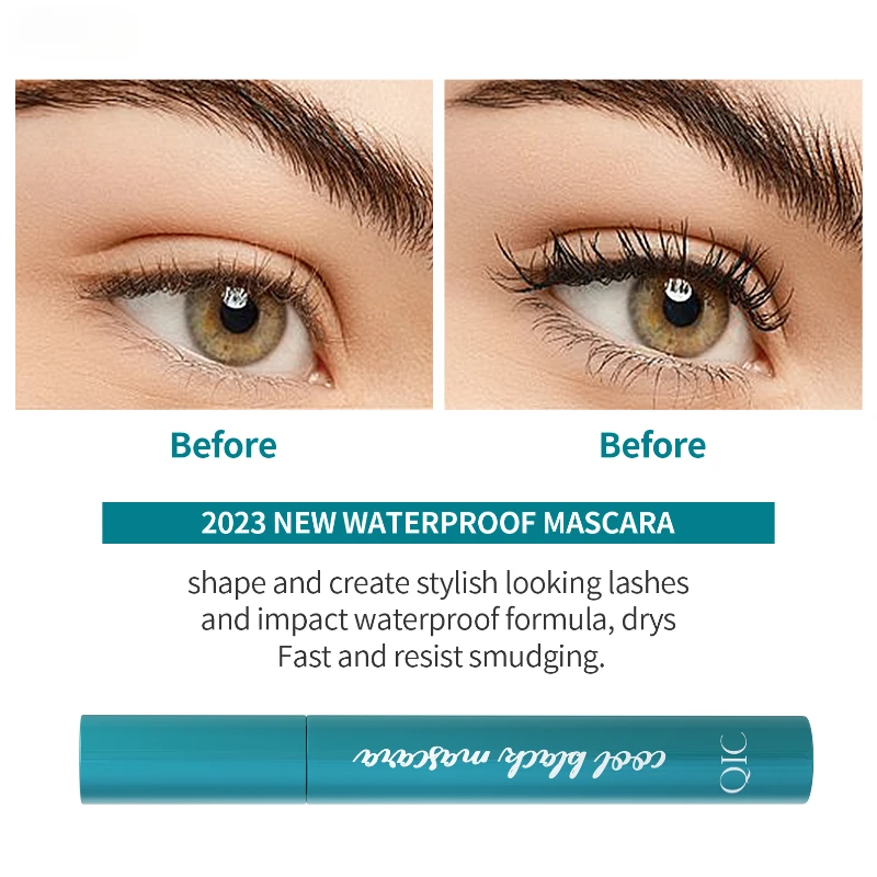 3D Mascara Waterproof Long Lasting Lash Cool Black Eyelashes Silk Fiber Lengthening Naturally Slender Non-smudged Makeup