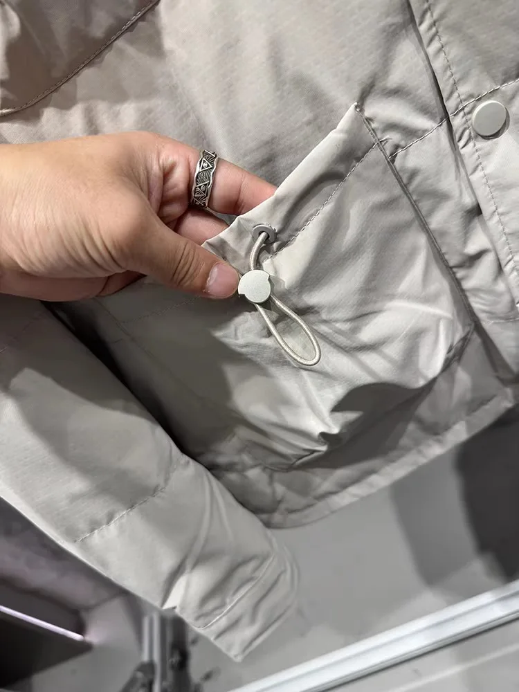 Big Leak! Hangzhou High Goods! 90% White Duck Down Quick Wind Accent Men's Cargo Shirt Sle Down jacket 332