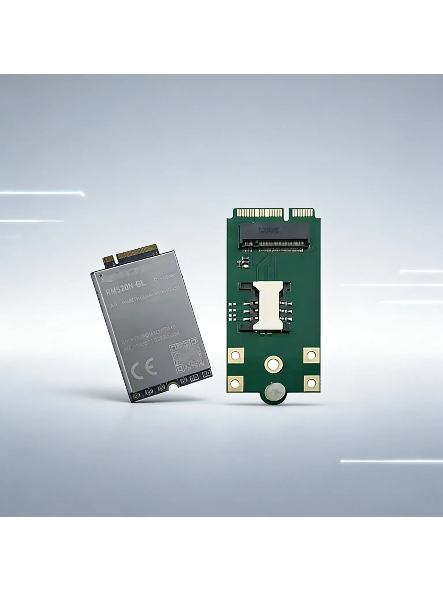 Quectel RM520N-GL 5G M.2-Modul RM520NGLAA-M20-SGASA mit M.2-zu-Mini-PCIe-Adapter, globales Sub-6GHz-IoT