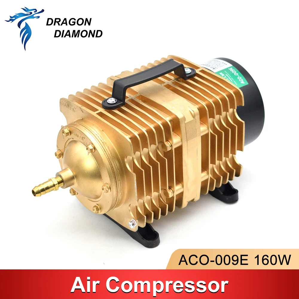 160W Air Pump Compressor AC 220V Air Assist Electrical Magnetic For CO2 CNC Laser Engraving Cutting Machine ACO-009E