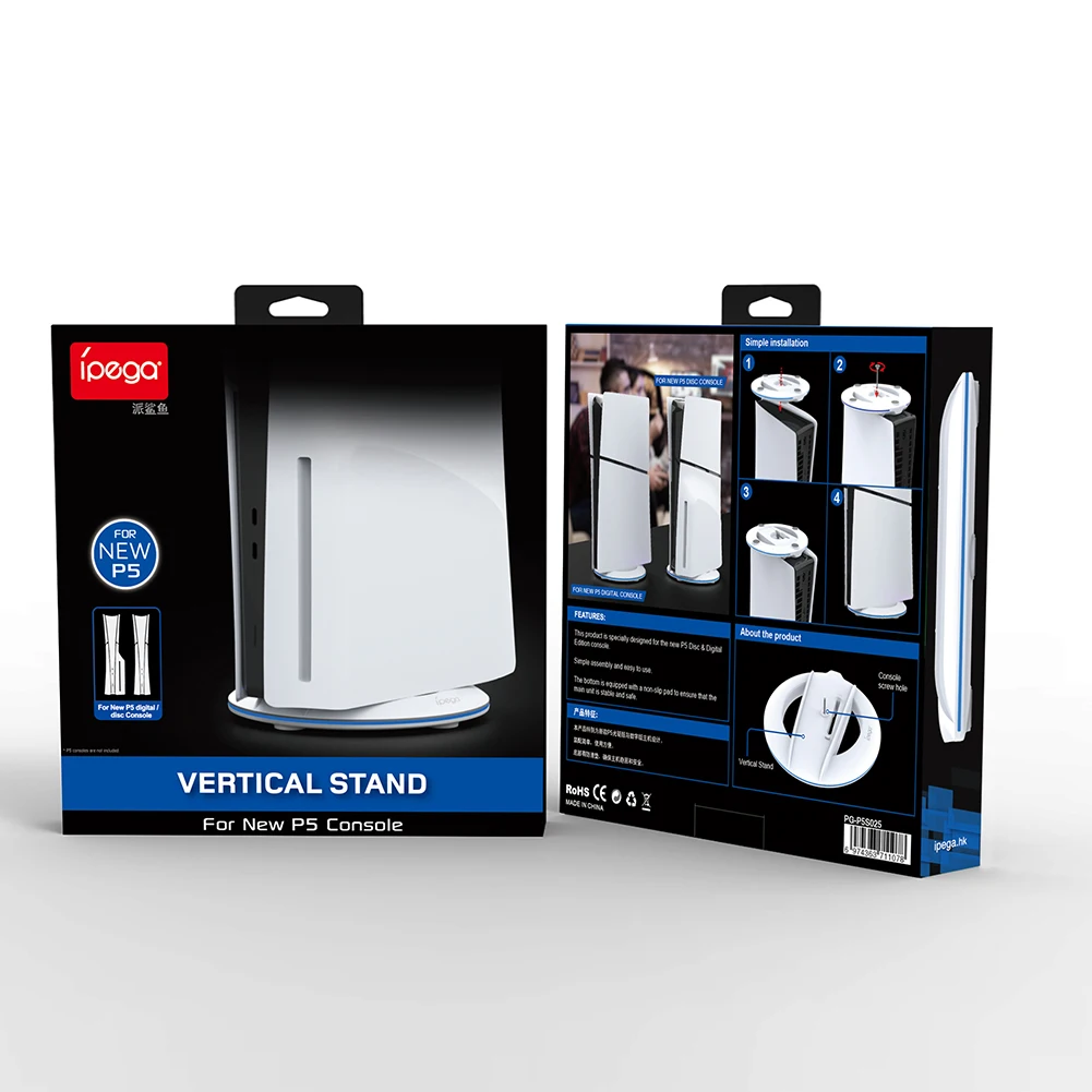 Soporte Vertical RGB, Base de consola de juegos estable para consola PS5 Slim, disco delgado/versión Digital