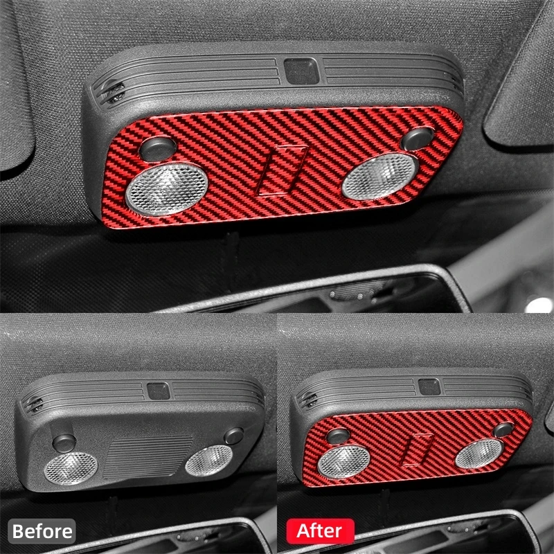 Voor Ford Mustang Accessoires 2005-2009 S197 GT Koolstofvezel Interieur Auto Leeslamp Bedieningspaneel Trim Stickers Cover Frame