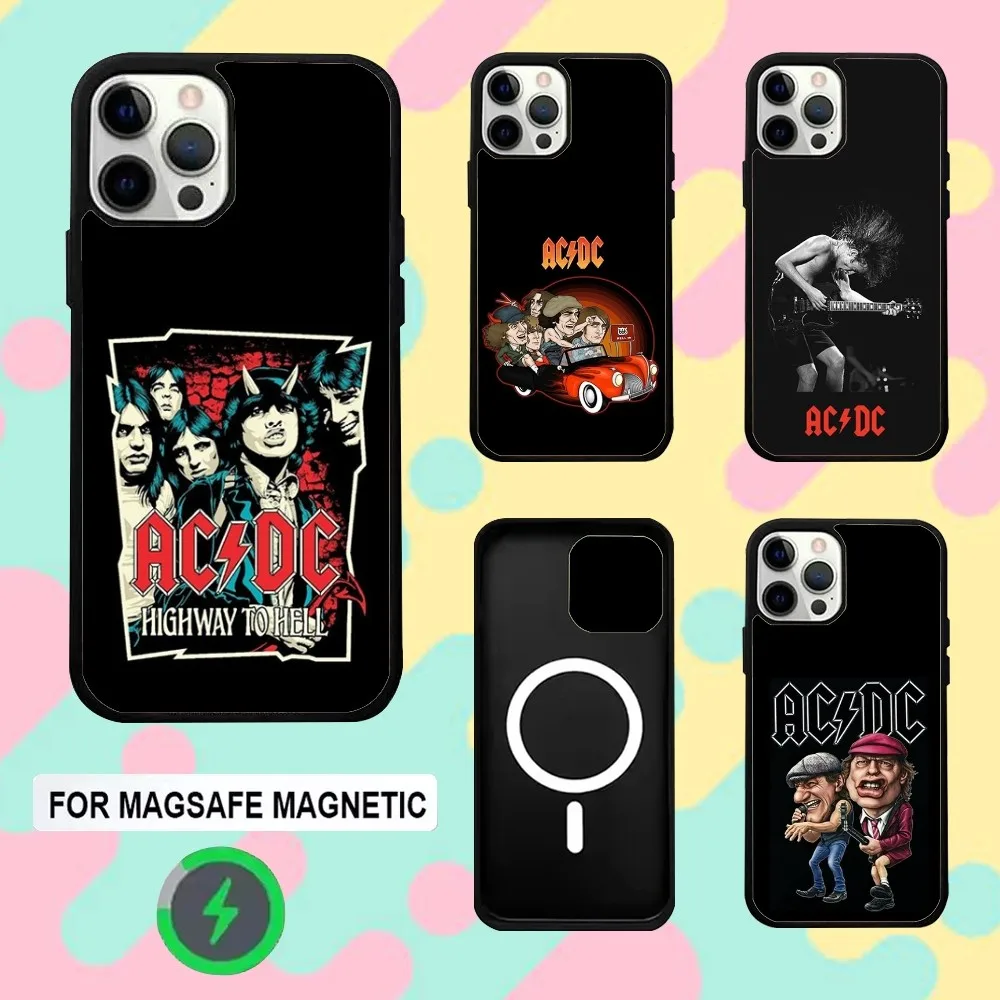 

Band A-AC-DCs Rock Phone Case For iPhone 16e,16,15,14,13,12,11,Plus,Pro,Max,Mini Magsafe Magnetic Wireless Charging
