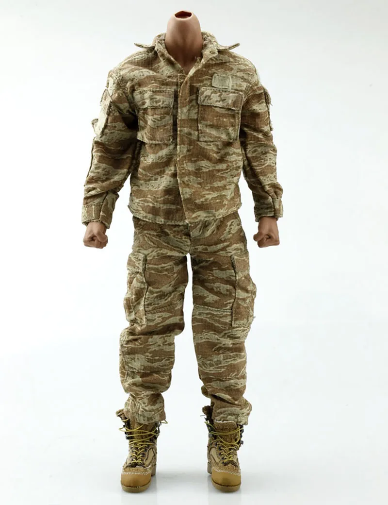 1/6 Mannelijke Soldaat Tactical Pakken Outdoor Cargo Broek Camouflage Militaire Tactische Knie Pad Hoed Tas Voor 12 Inch Action Figure