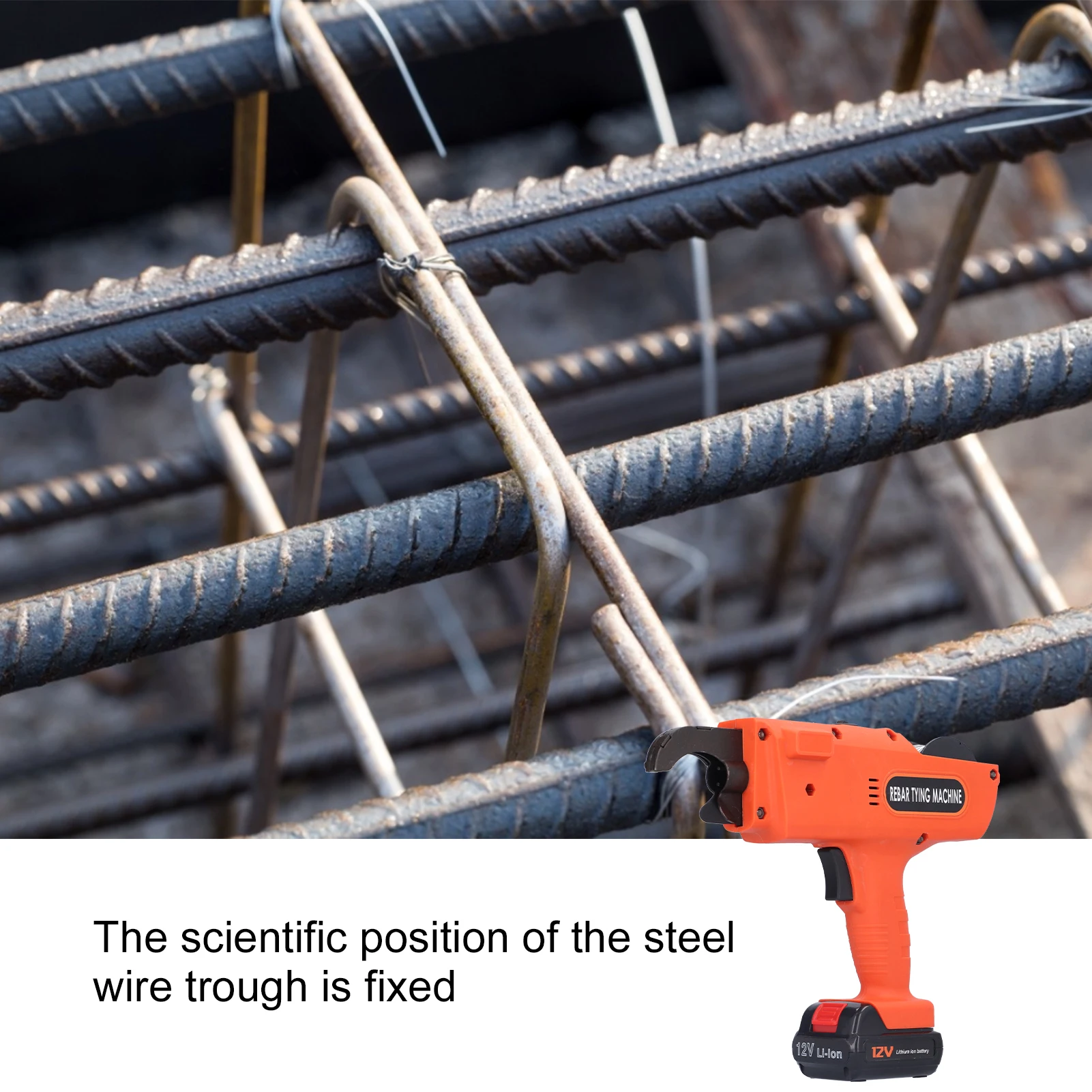Automatic Tying Tool Electrical Tools Reinforcing Steel Bar Tying Machine ABS High Carbon Steel Fully Automatic Strapping Tool