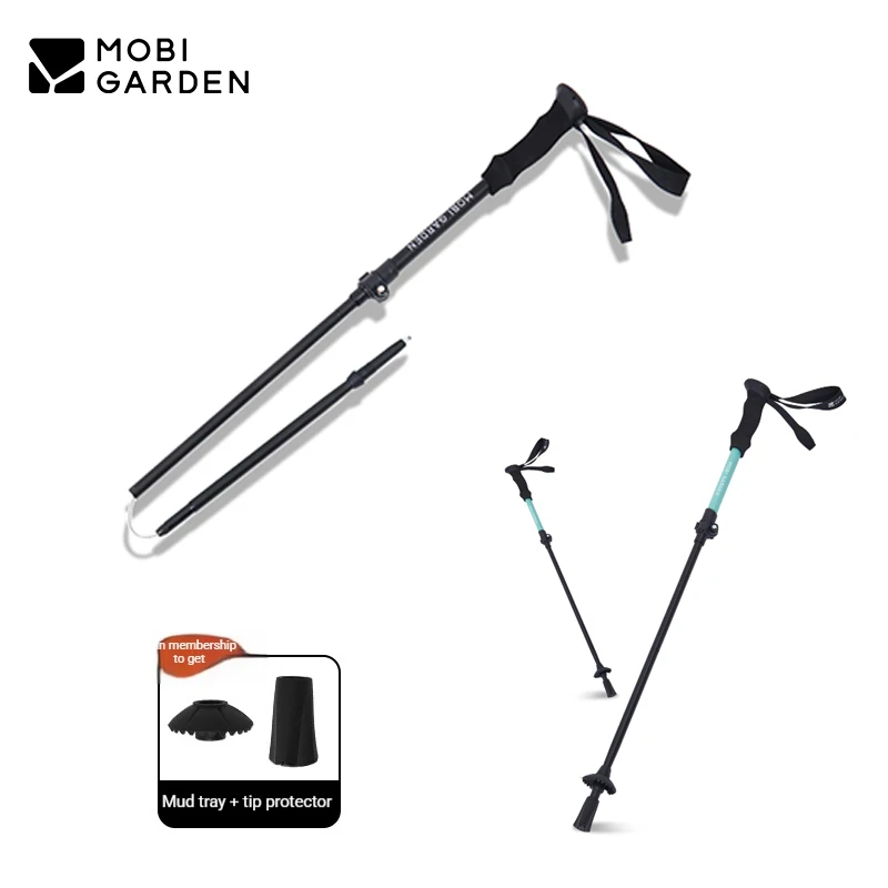 

MOBI GARDEN 5-Section Telescopic Hiking Pole 1pc 7075 Aluminum Alloy Ultralight Walking Travel Sticks EVA Handle Trekking Pole