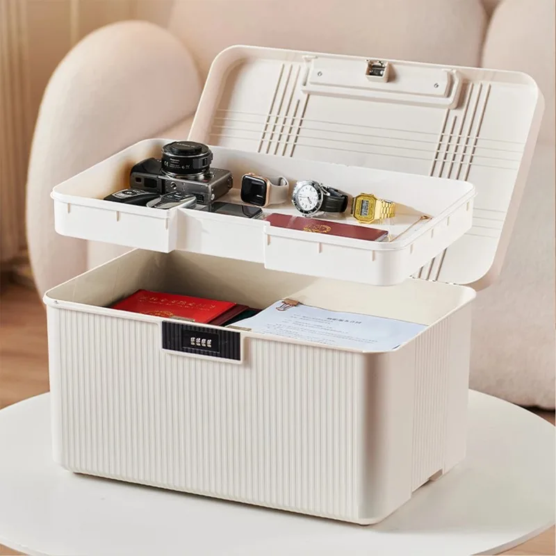 ‌Premium Lockable Storage Box for Home - Secure Document Organizer Medicine Cabinet Privacy Safe, Multi-Purpose Storage Solution