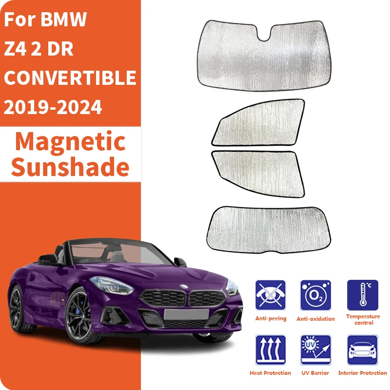Custom Car Window Sunshade Anti-UV Car Sun Window Visors Sunshade Covers Accessories For BMW Z4 G29 2 DR CONVERTIBLE 2019-2024