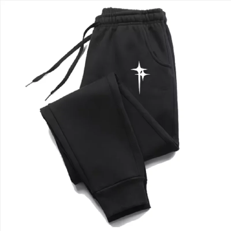 

2026 Autumn And Winter Men's And Women's Fashion Casual Sports Sweatpants Plus Fleece Thickened Fashion Warm Pants