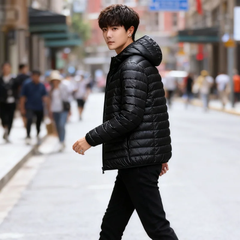 

Warm windproof jacket for men 2026 winter new style fashionable and comfortable thick outdoor hooded jacket men's casual wear