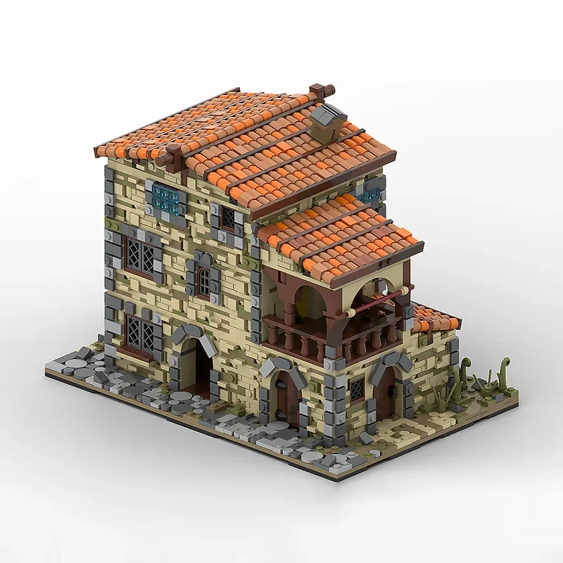 Moc Bausteine Altes Italienisches Haus Technologie Modulare Ziegel Modell Geschenke Weihnachten Spielzeug DIY Sets Montage
