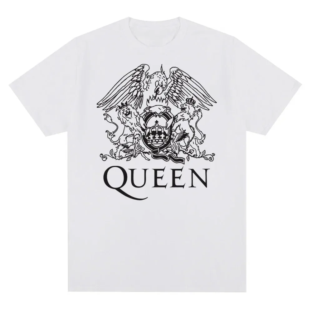 Vintage Queen Rock Music Band Printed Summer T Shirt Fashion Men Women 100% Cotton T-shirt Short Sleeve Tees Streetwear Clothing