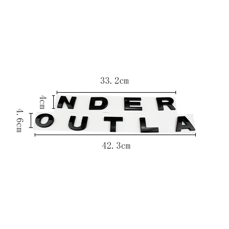 Car 3D ABS Letters Logo Decals Sticker For Mitsubishi OUTLANDER 2023 2024 Car Front Head Hood Alphabet Emblem Badge Stickers