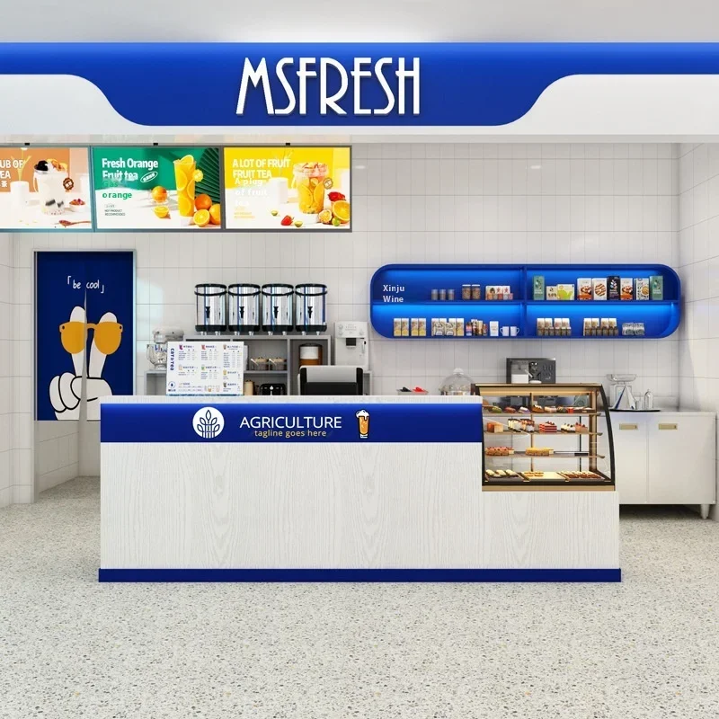 # Hot For Casual Catering Restaurant Bar Stainless Steel Cashier Milk Tea Shop Cafe Bar Barber Shop Front Desk Reception Desk Li