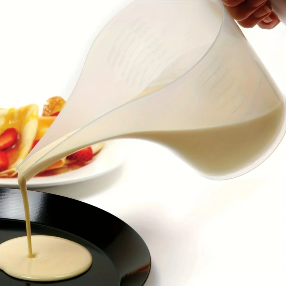 

1pc, Premium Measuring Cup with Accurate Scale and Convenient Pouring Funnel - Multi-Functional Design for Effortless Cooking an