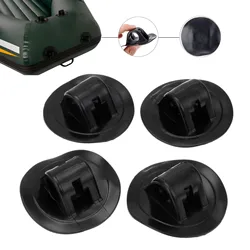 4 Pcs Black Inflatable Boat Kayak Engine Mount Motor Stand Holder Safe Drag Rope Hook PVC Engine Bracket Mount Kayaking Parts