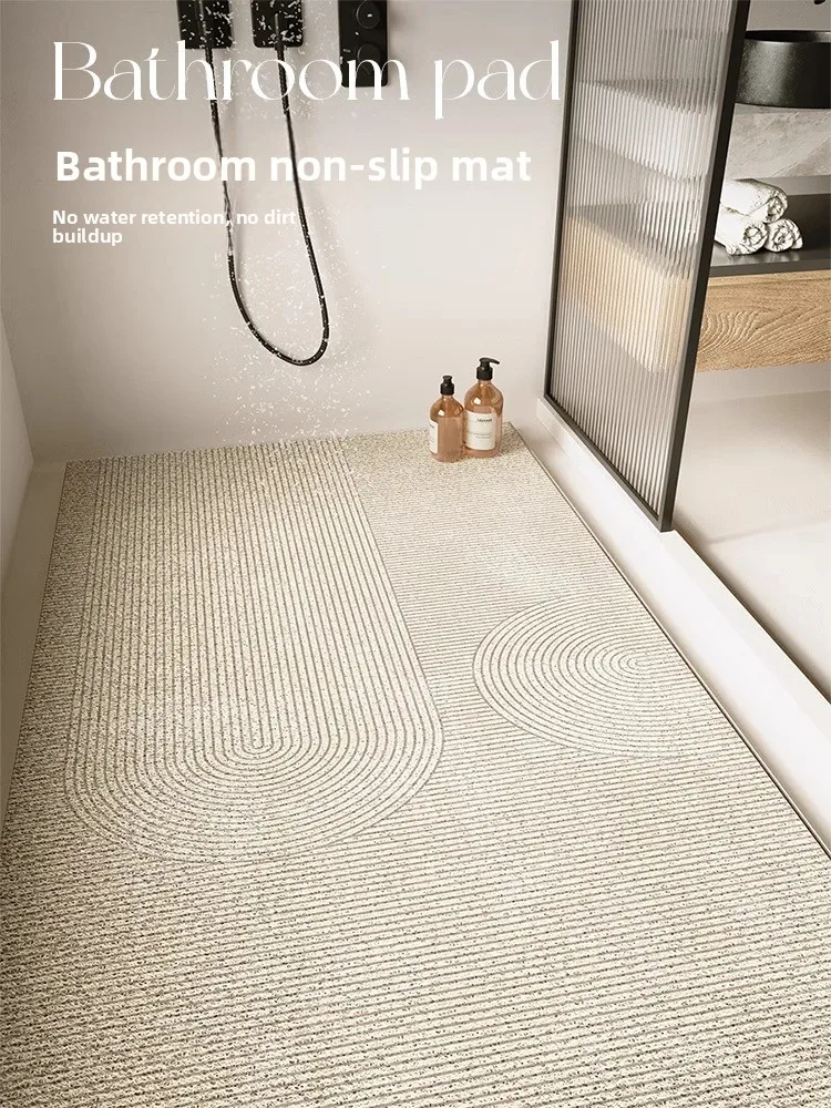 

Batoom Silk Circle Rug Anti-Slip Bath Mat Children ly ower Room Full Coverage Hollow Carpet Home Use Floor Mat