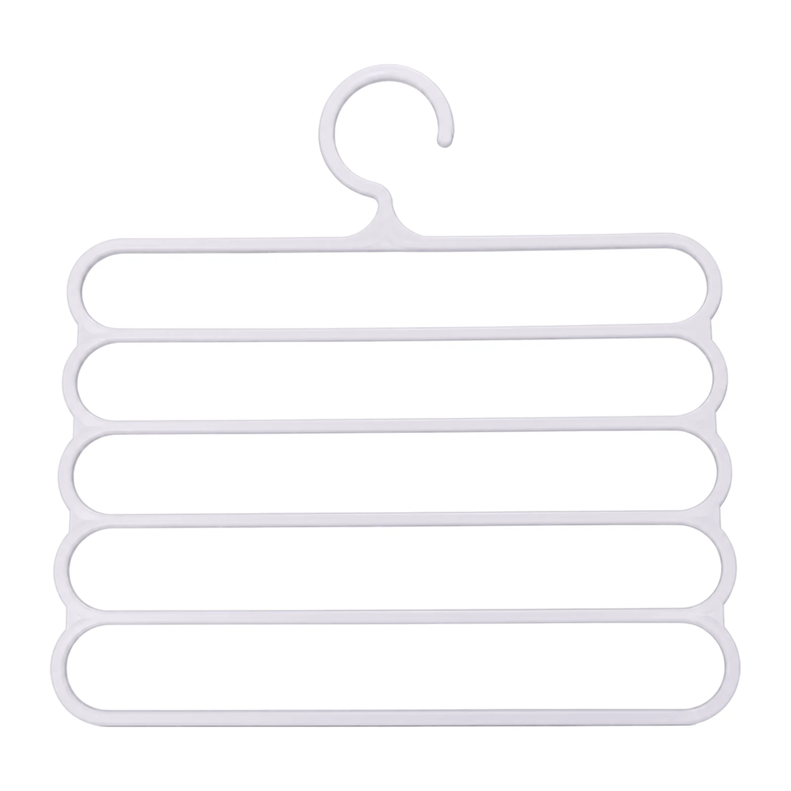 Multi-Function Pants Hanger Organizer, Space Saving Closet Rack, Holds Multiple Pairs, Durable PP Material