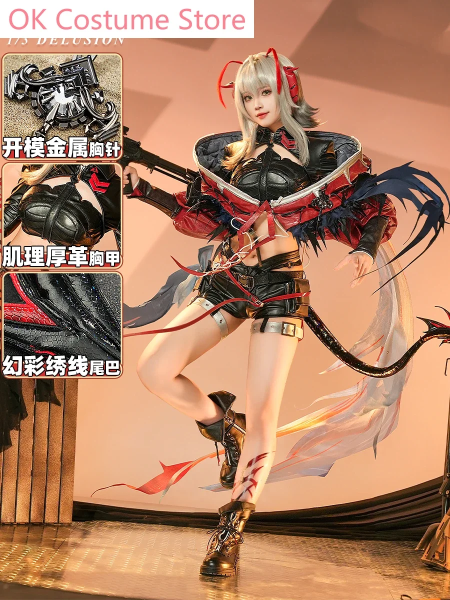 Three Point Delusion Arknights Wis Adel W Cosplay Costume Cos Game Anime Party Uniform Hallowen Play Role Clothes Clothing