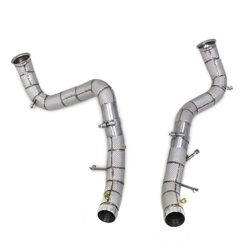 

OBM Exhaust Header Downpipe For Mercedes-Benz E63/E63S AMG W213 4.0TT 2016-2023 Exhaust Heat Shield Straight Free Flow Pipe