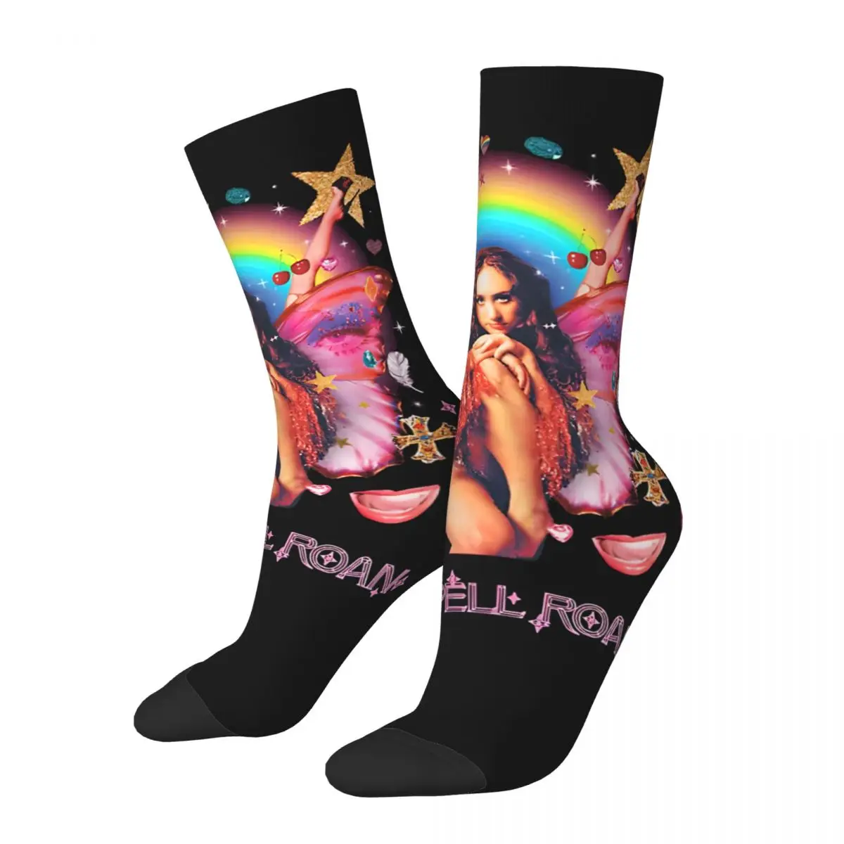 Funny Happy Fairy Men's Socks Vintage Harajuku Chappell roan Street Style Novelty Casual Crew Crazy Sock Gift Printed