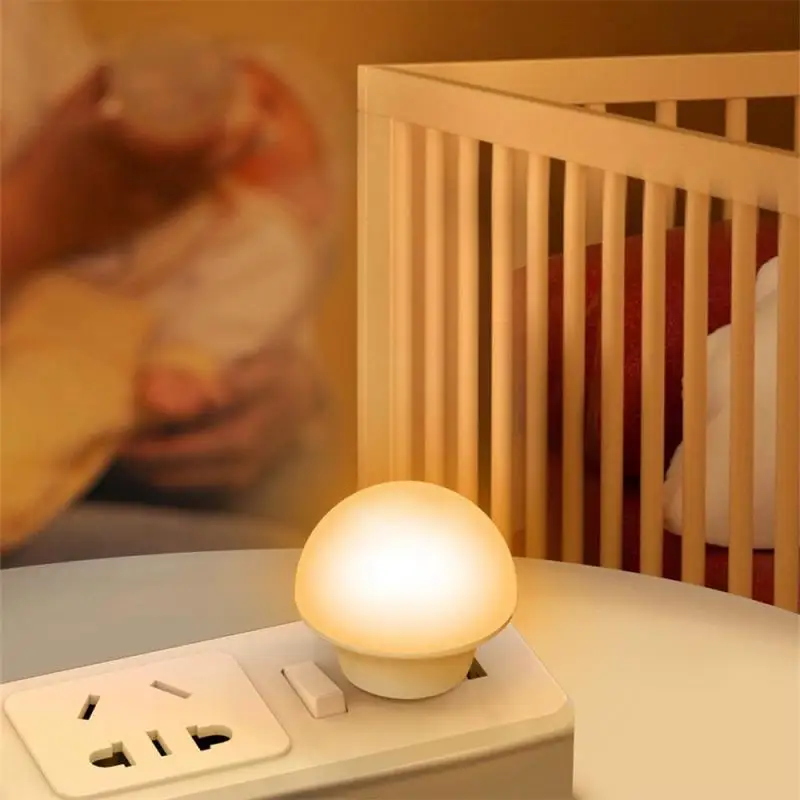USB Plug Night Light Warm White LED Plug-In Light Bulb Portable Bedroom Bedside Kitchen Lamp Cartoon Decor Table Lamp For Kids