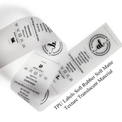 Custom TPU Wash Label, Waterproof, Transparent EVA Clothing Label, Soft Silicone Printed Ribbon, Flower Cake Box Ribbons, 2cm
