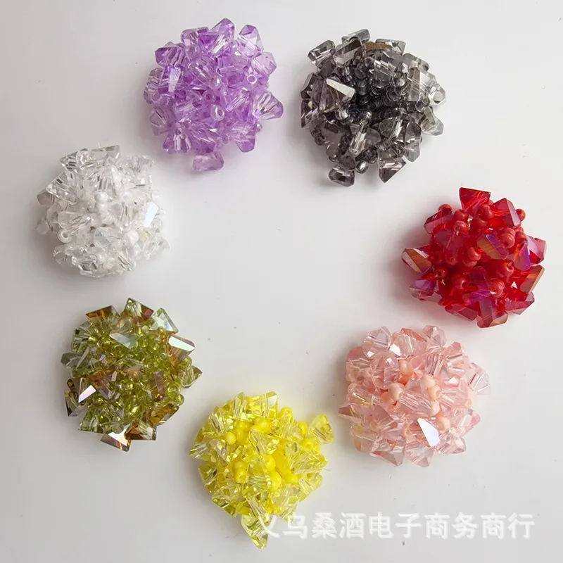 Premium Crystal Beaded Hydrangea Ring Shoe Clips for Crocs Transparent Jelly Shoes Non Slip Sturdy Cute Elegant Floral
