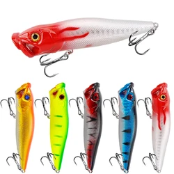 1Pcs Fishing Lures Topwater Popper Bait 9cm 12.5g Artificial Plastic Hard Bait Bass Pike Wobblers Fishing Tackle