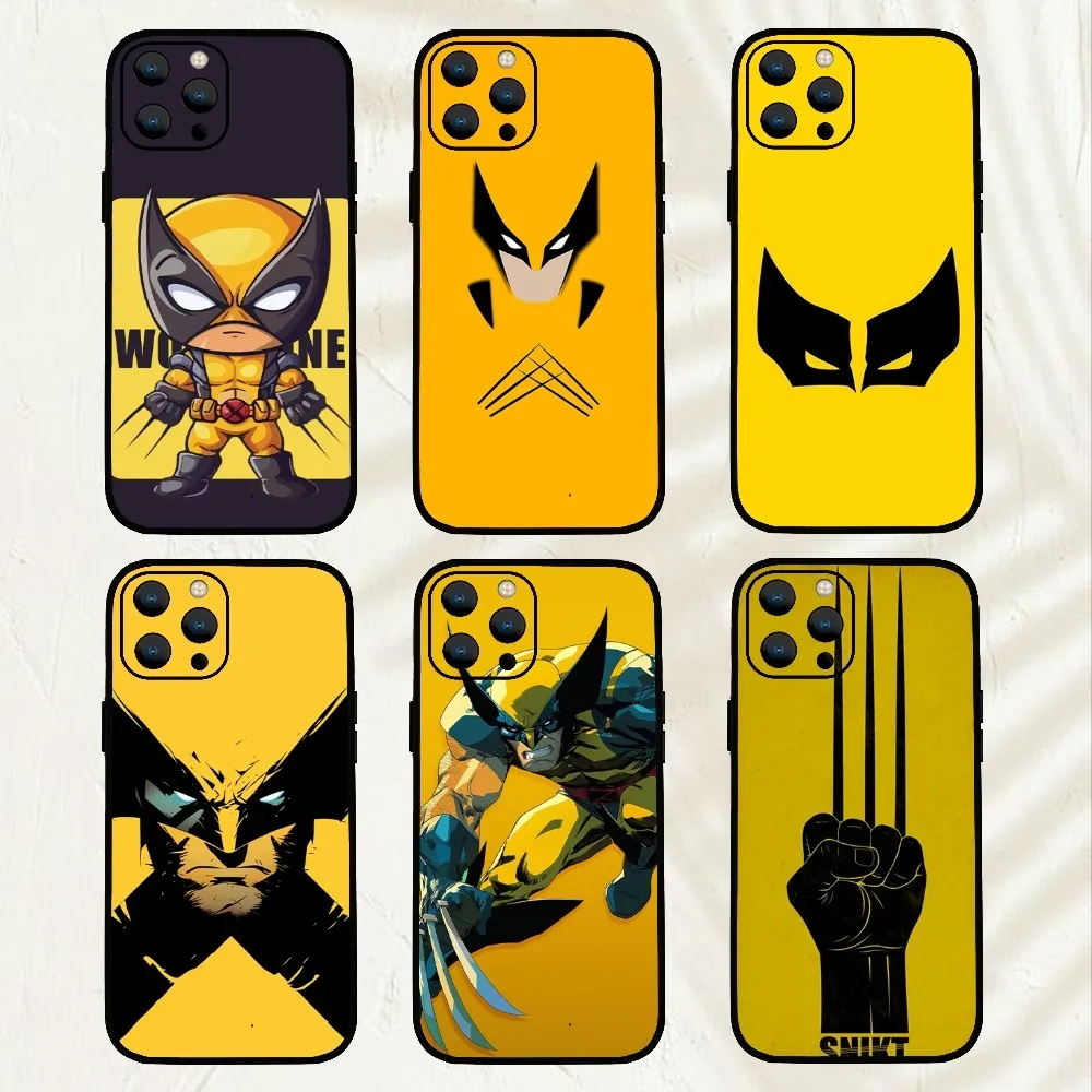 MINISO MARBEL  X-Men Wolverine  Phone Case For iPhone Mini 11 12 13 14 15 Pro XS Max X Plus SE XR Shell