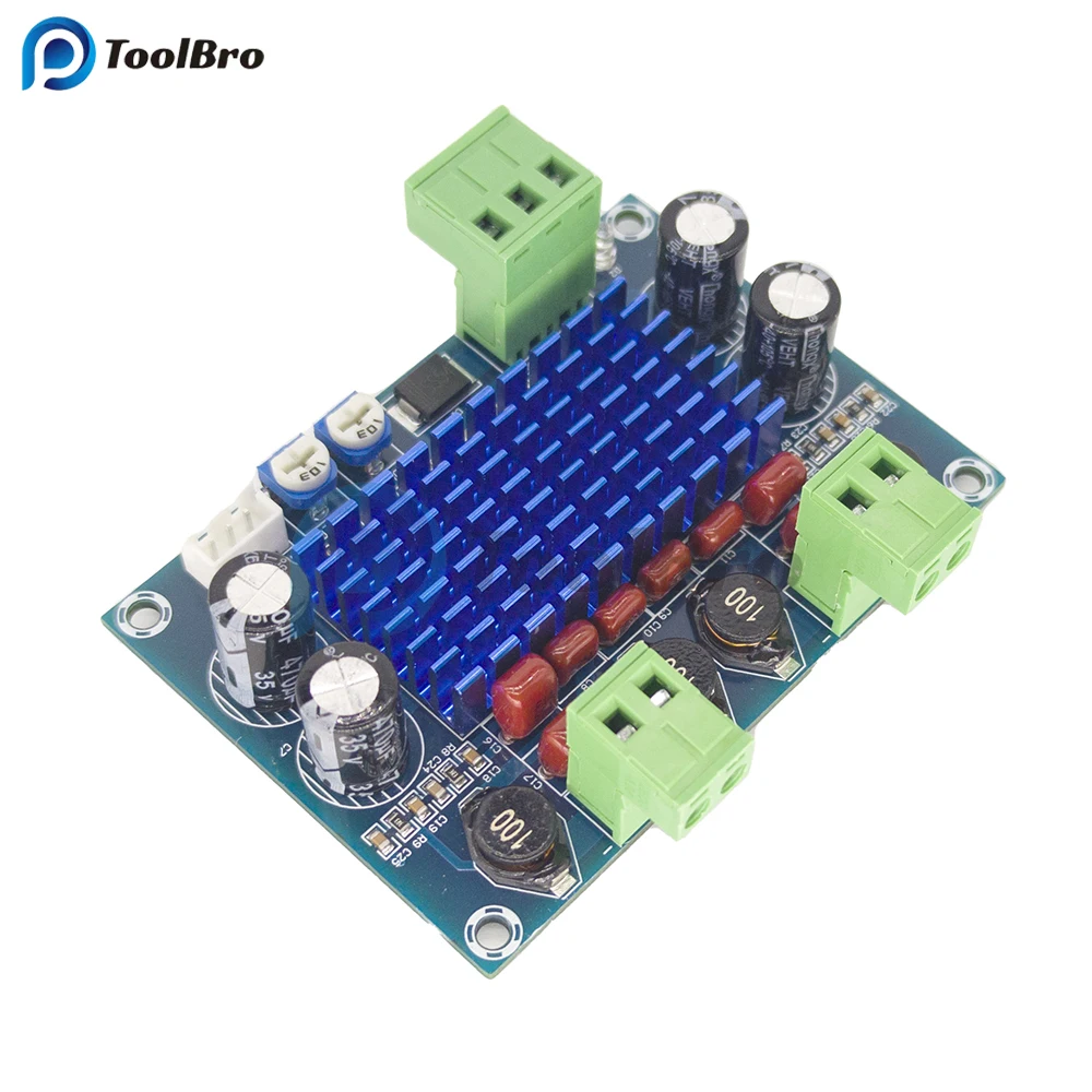 XH-M572 High Power Digital HIFI Power Amplifier Board 2*120W TPA3116D2 Chassis Dedicated Plug-in Input 5V 24V 28V output 120W