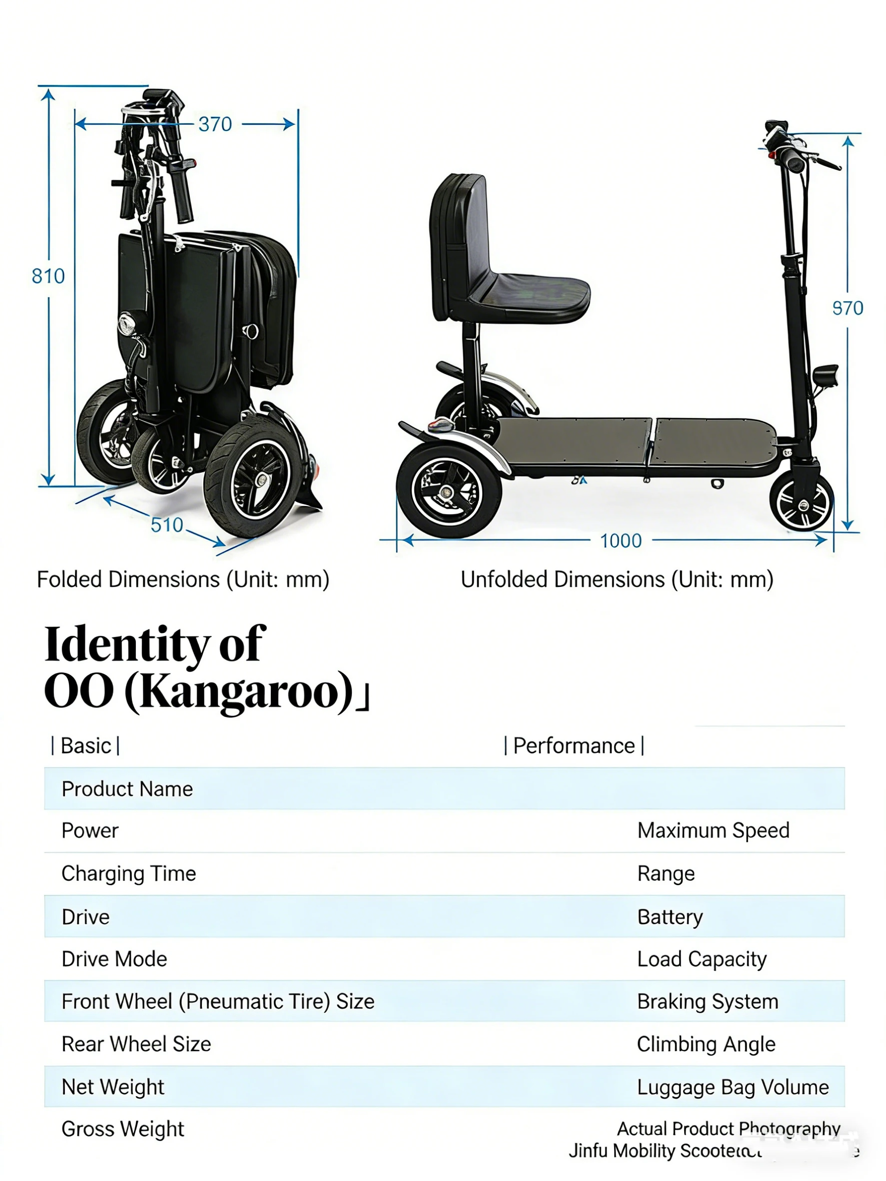 Small Foldable Elderly Mobility Scooter Mini Electric Tricycle Disabled Electric Wheelchair Lithium Battery image 2