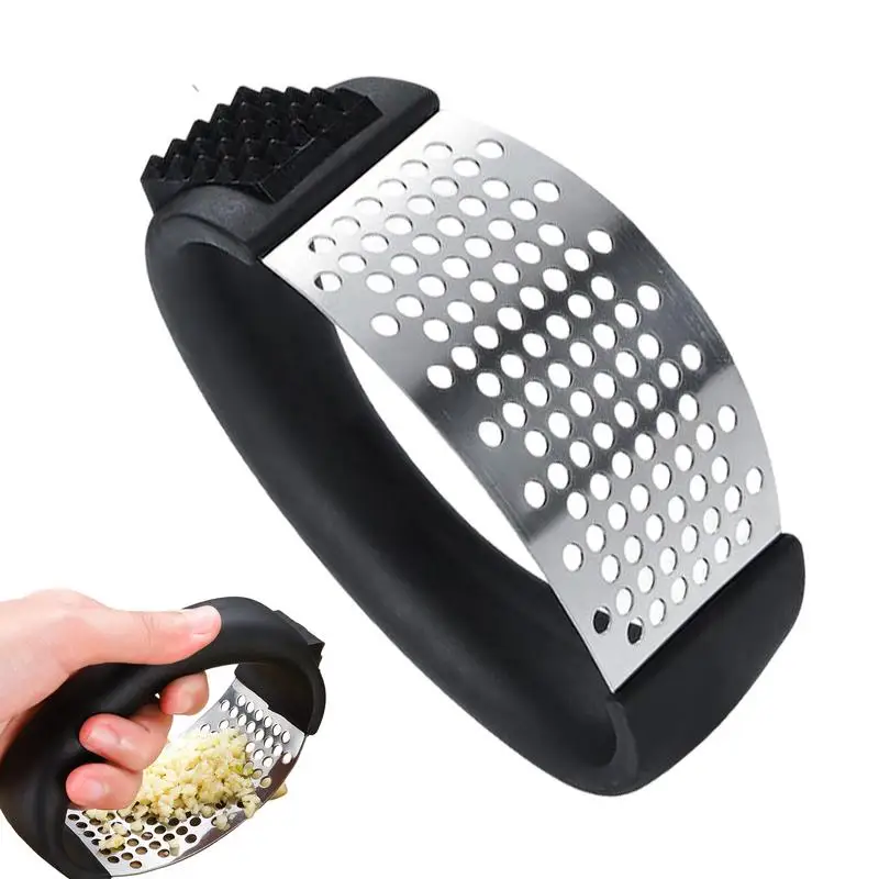 Garlic Press Stainless Steel Kitchen Presser For Garlic Mincing Manual Garlic Grater Tool For Salad Frying Hotpot Cooking