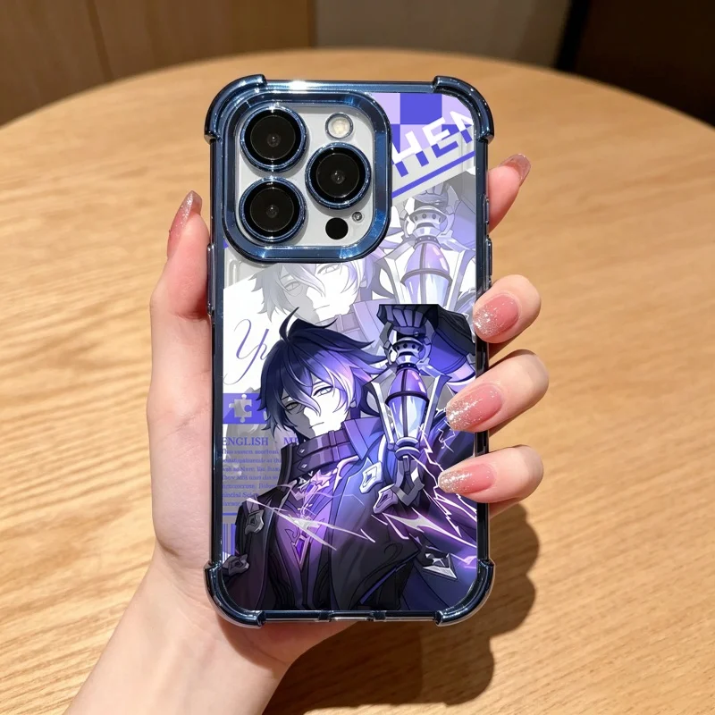 Genshin Impact Flins Phone Case For Samsung Galaxy A12 A31 A51 A22 A32 A33 A13 A73 A50 A30 A21S A02S A02 A03 CORE Clear Cover