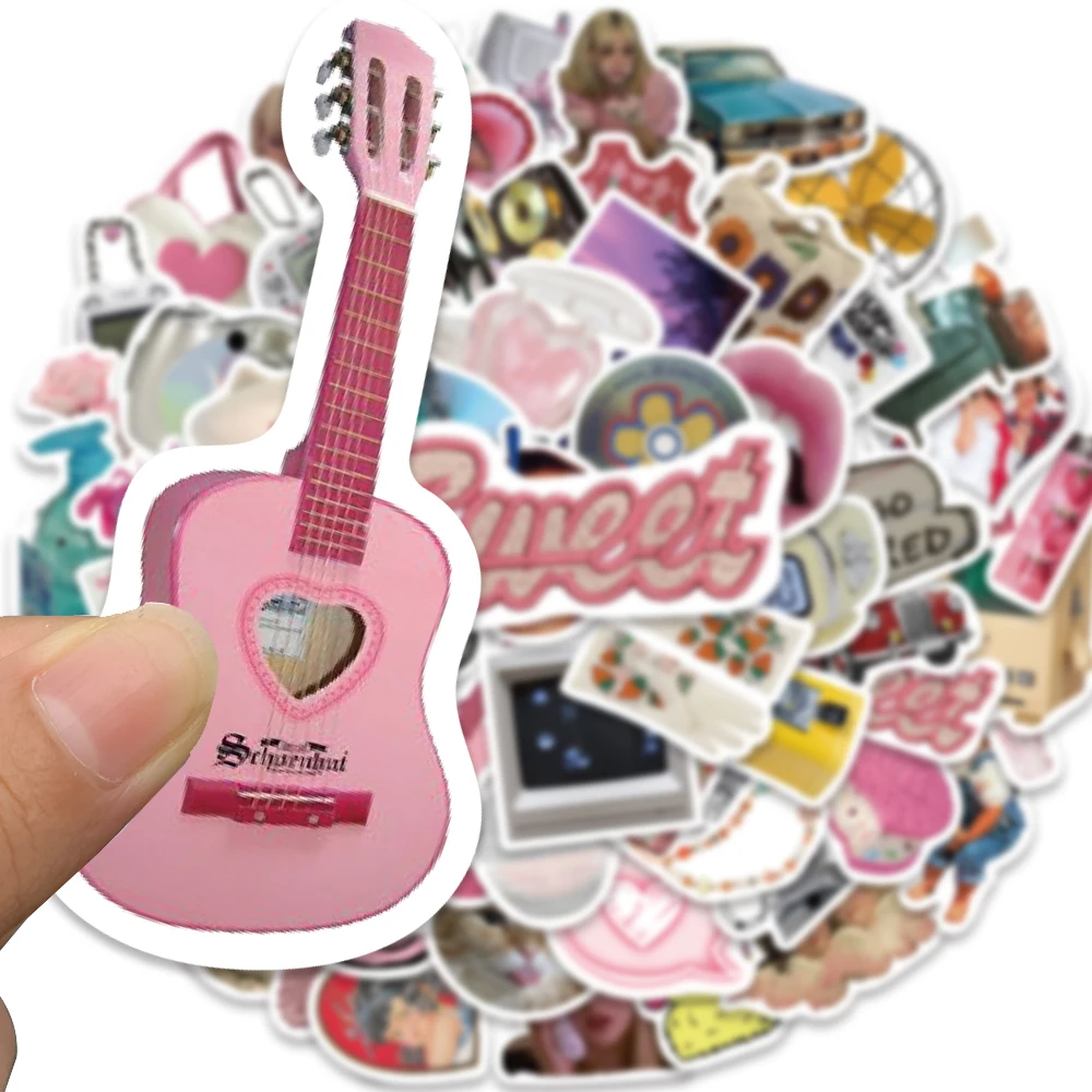 65pcs 2000s Cute Ins Pink Mean Girls Coquette Stickers Cat Decals Decoration Notebook Phone Suitcase Fridge Guitar Sticker Toys