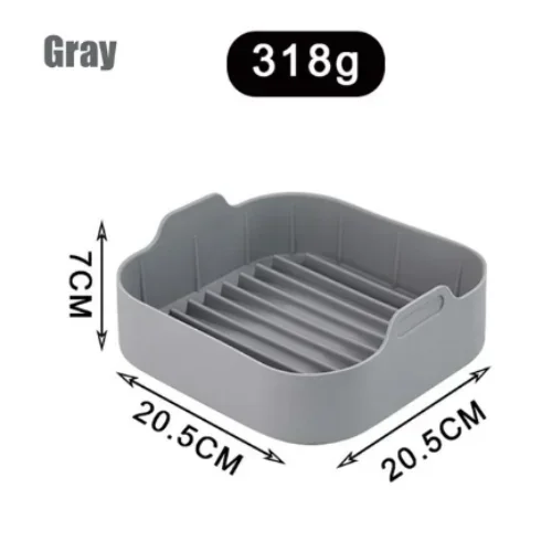 Air Fryers Silicone Grill Pan High Temperature Multifunctional Microwave Oven Heating Baking Tray Home Kitchen Accessories Tool