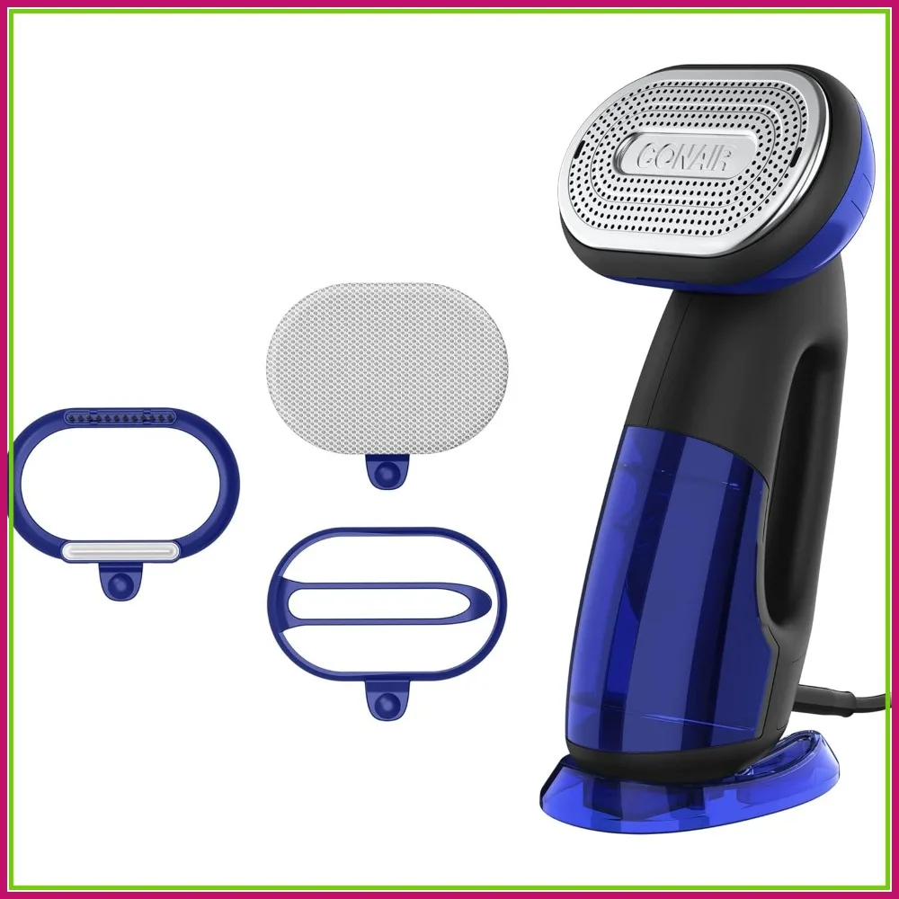 

2-in-1 Handheld Steamer and Iron for Clothes, Turbo ExtremeSteam 1875W Garment Steamer and Clothing Iron, Black/Blue