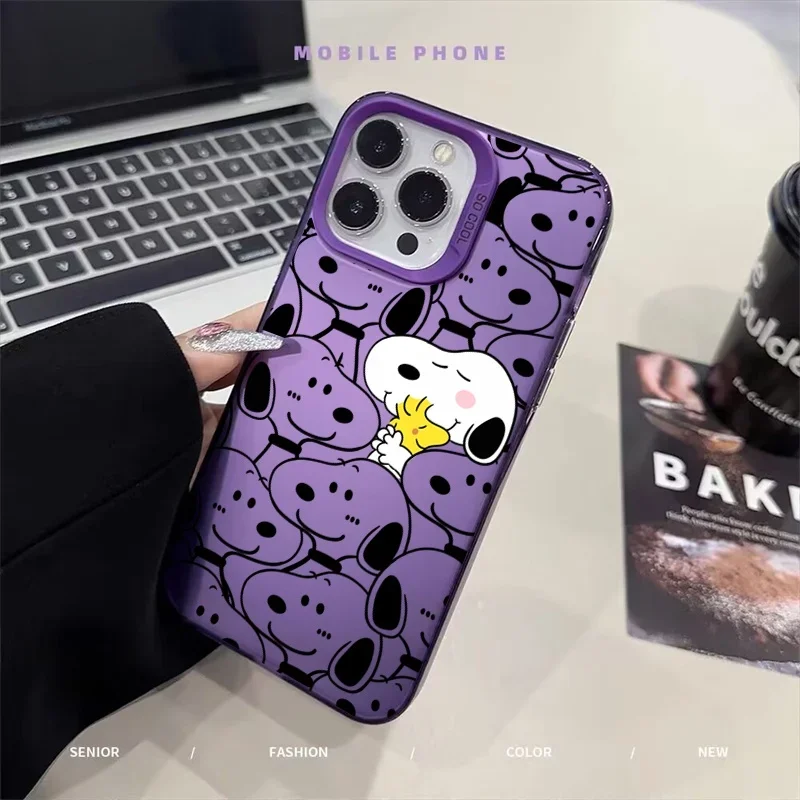 

Полноэкранный чехол Snoopy для Xiaomi Redmi Note 14 13 12 Pro Plus 12 11 11T 10S 11S 10 Pro 14C 12 12C 13C A3 Жесткий чехол IMD Cover