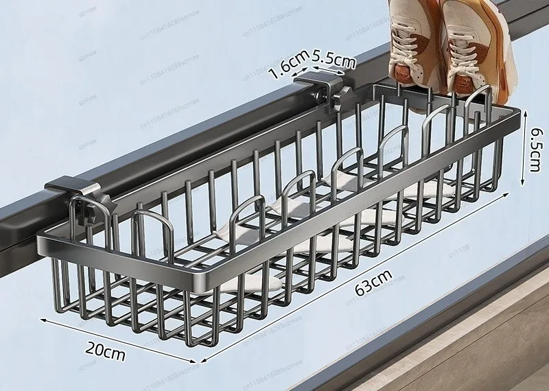 

Punch-free Balcony Shoe Drying Rack Railing Hanging Design Simple Window Sill Outdoor Shelf for Shoes and Socks Elderly Friendly