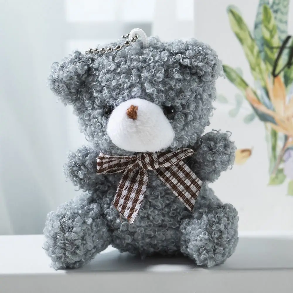 

Kawaii 8 см мультфильм галстук-бабочка медведь разноцветная сумка орнамент медведь кулон брелоки пушистый подвесной медведь универсальный