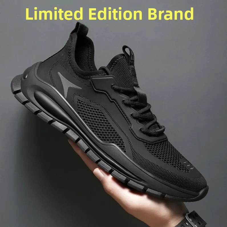 

Мужские повседневные слипоны для бега Sports oes Breathable Me Work oes Bla, обувь для охраны труда, удобные летние кроссовки