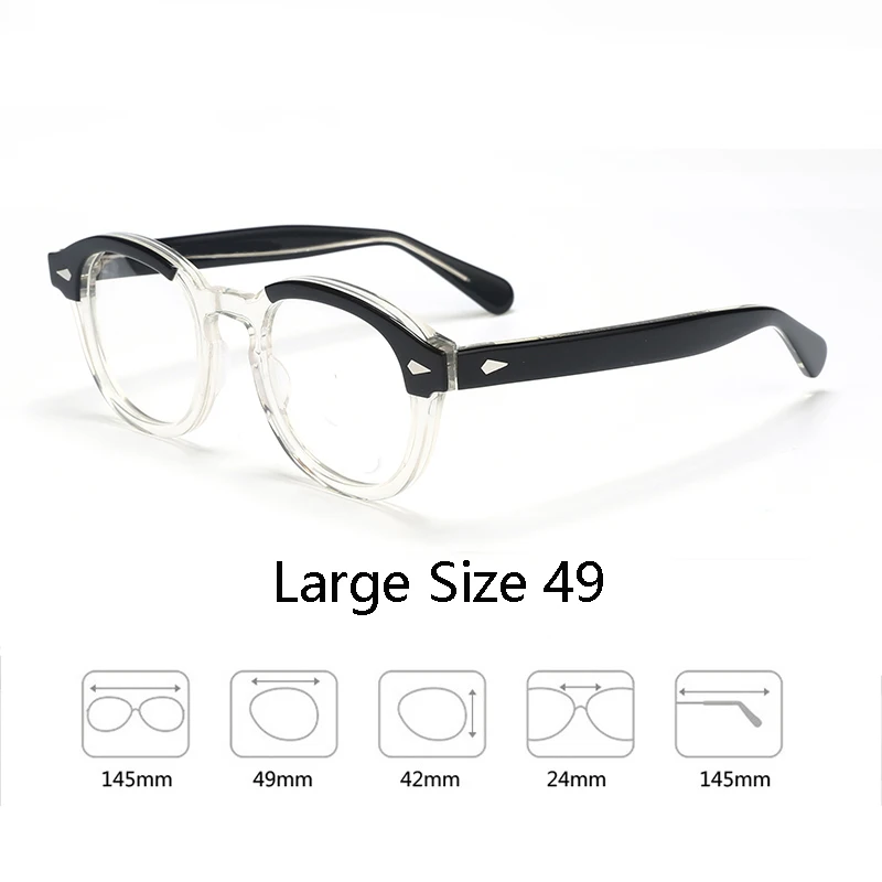 Customized Prescription Glasses Men Frame Johnny Depp Lemtosh Photochromic Myopia Hyperopia Reading Multi-focal Progressive Lens